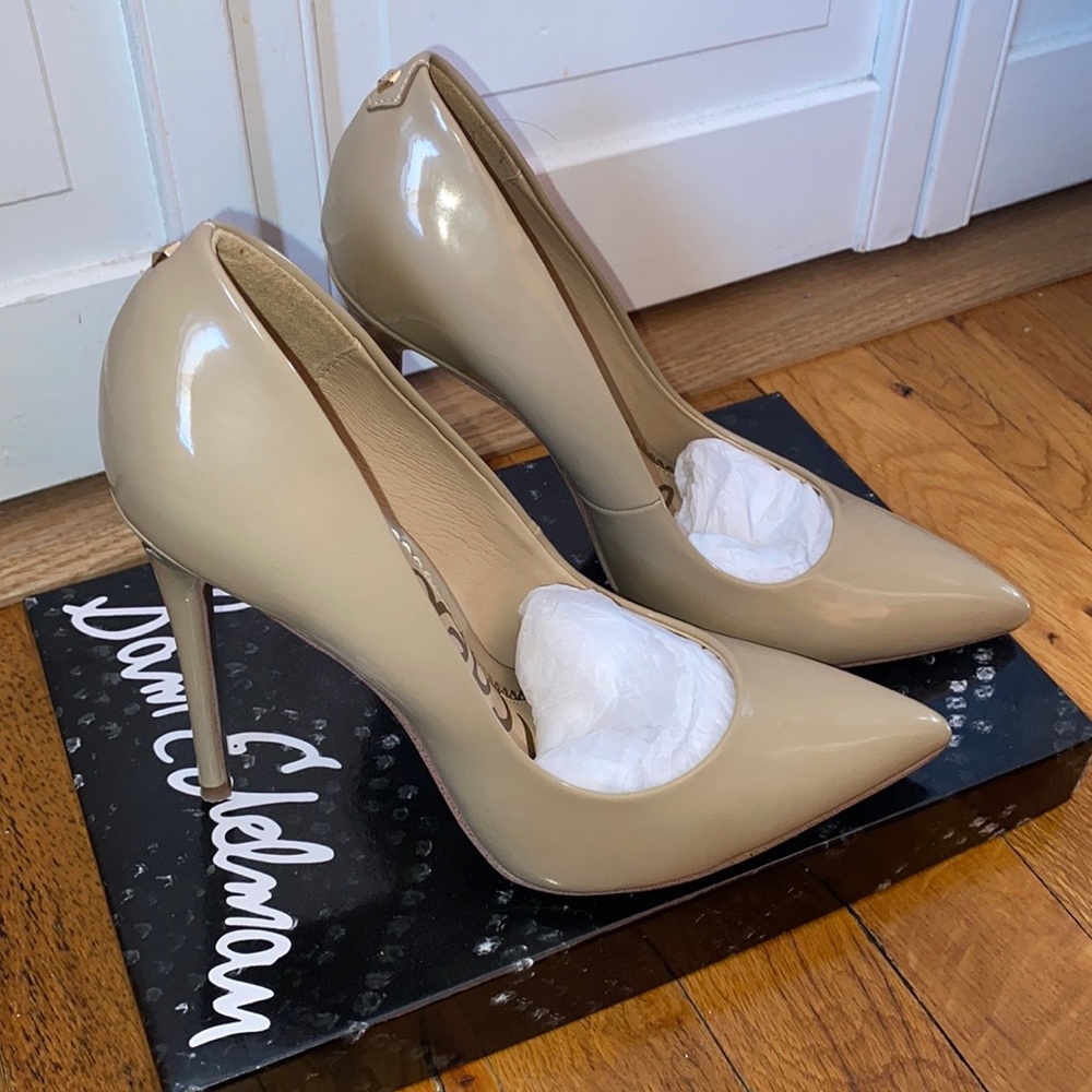 Sam Edelman Danna nude patent heels